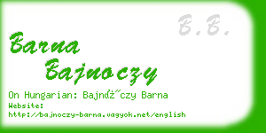 barna bajnoczy business card